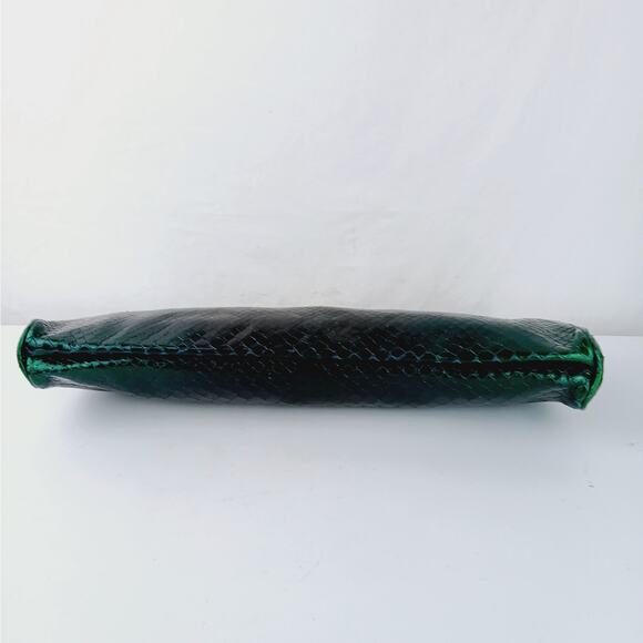 Lodis Framed Clutch Purse Green Leather Croc - Picture 5 of 7